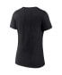 ფოტო #4 პროდუქტის Women's Black Temple Owls Evergreen Campus V-Neck T-shirt