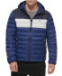 ფოტო #1 პროდუქტის Men's Quilted Color Blocked Hooded Puffer Jacket