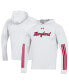 Фото #1 товара Men's White Maryland Terrapins Throwback Tech Long Sleeve Hoodie T-shirt