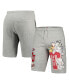 Фото #1 товара Men's Heather Gray Tom and Jerry University Shorts