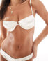 Фото #4 товара & Other Stories shiny bikini bra top in white