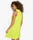 Women's Smocked Ruffled Mock-Neck Dress