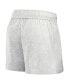 Women's Oatmeal Minnesota Vikings Vintage-like Badge Shorts Oatmeal, White, XS - фото #3