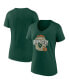 Фото #1 товара Women's Hunter Green Milwaukee Bucks Hometown Collection Brew City V-Neck T-shirt