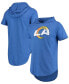 Фото #1 товара Men's Royal Los Angeles Rams Primary Logo Tri-Blend Hoodie T-shirt