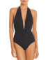 Фото #1 товара Karla Colletto 281900 Twisted Plunge One Piece Swimsuit, Size 8