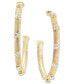 Фото #1 товара Large Pavé Studded Snake Chain C-Hoop Earrings, 2.15", Created for Macy's