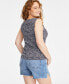 ფოტო #2 პროდუქტის Women's Floral Smocked Square-Neck Tank, Created for Macy's