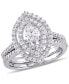 ფოტო #1 პროდუქტის Certified Diamond (1 ct. t.w.) Marquise-Shape Double Halo Bridal Set in 14k White Gold