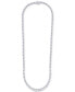 ფოტო #3 პროდუქტის Diamond Graduated 20" Statement Necklace (1/2 ct. t.w.) in Sterling Silver, Created for Macy's