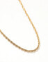 Neck On The Line 6mm gold plated stainless steel rope chain necklace