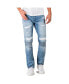 Фото #1 товара Men's Slim Tapered Premium Stretch Denim Moto Jeans
