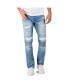 ფოტო #1 პროდუქტის Men's Slim Tapered Premium Stretch Denim Moto Jeans