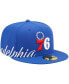ფოტო #2 პროდუქტის Men's Royal Philadelphia 76ers Side Split 59FIFTY Fitted Hat