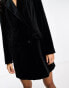 Miss Selfridge going out velvet blazer dress in black 34 - фото #8