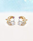 ფოტო #3 პროდუქტის Crystal Multi-Color Celestial Starscape Stud Earrings