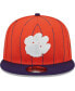 Фото #3 товара Men's Orange, Purple Clemson Tigers Vintage-Like 9FIFTY Snapback Hat