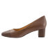 Trotters Kiki T1957-104 Womens Brown Narrow Leather Pumps Heels Shoes 11