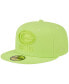 ფოტო #1 პროდუქტის Men's Neon Green Green Bay Packers Color Pack Brights 59FIFTY Fitted Hat