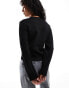 Фото #4 товара ASOS DESIGN compact stitch cardigan in black