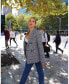 Фото #3 товара Women Piccadilly Wool Blend Plaid Blazer