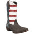 Roper American Beauty Patriotic Snip Toe Cowboy Womens Brown, Multi Casual Boot