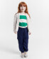 Girls Open-Stitch Cotton Cardigan, Created for Macy's Snowfall White, XS (5/6) - фото #2