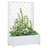 Garden Planter with Trellis 39.4"x16.9"x55.9" PP White