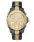 ფოტო #2 პროდუქტის Men's Jet Setter Diamond (2 ct.t.w.) Black Ion-Plated Stainless Steel Watch