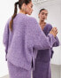 Фото #4 товара ASOS EDITION v neck fluffy knit jumper in purple