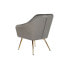 Armchair DKD Home Decor Golden Dark grey Metal 74 x 74 x 90 cm