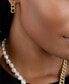 ფოტო #3 პროდუქტის Rhodium-Plated Pavé Curb Chain Drop Earrings
