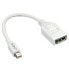 Lindy Adapter Cable Mini-DP (M)/DP (F) Premium shielded - 0.15 m - Mini DisplayPort - DisplayPort - Male - Female - White