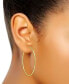 ფოტო #2 პროდუქტის Polished Wire Extra-Large Hoop Earrings, 80mm, Created for Macy's