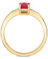 Ruby (5/8 ct. t.w.) & Diamond (1/20 ct. t.w.) Ring in 14k Gold