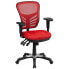 Фото #4 товара Mid-Back Red Mesh Multifunction Executive Swivel Chair With Adjustable Arms