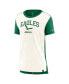 Women's Cream/Kelly Green Philadelphia Eagles Wordmark Tri-Blend T-Shirt