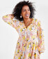 Фото #8 товара Women's Printed Tiered Midi Dress, Regular & Petite, Created for Macy's