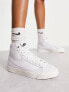 Nike – Blazer – Leinen-Sneaker in Weiß mit mittelhohem Schaft