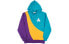 Фото #1 товара PALACE Sweeper Hood Teal/Gold/Purple 拼色连帽卫衣 男女同款 / Худи PALACE Sweeper Hood P14CS018