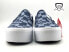 Фото #5 товара Vans Classic Slip-On Stackform Stacked Platform Shoe Sneaker Blue White Womens 8