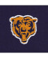 ფოტო #2 პროდუქტის Men's Navy Chicago Bears Big and Tall Fleece Quarter-Zip Jacket