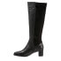 Trotters Kirby T2061-011 Womens Black Leather Zipper Knee High Boots