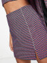 Фото #3 товара Miss selfridge dogtooth mini skirt with diamante trim co-ord in pink and blue