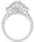 ფოტო #4 პროდუქტის Diamond Pear-Cut Halo Engagement Ring (1 ct. t.w.) in 14k White Gold