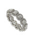 Suzy Levian Sterling Silver Round White Cubic Zirconia Eternity Band Ring