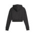 Puma Classics Cropped Drawstring Pullover Hoodie Womens Black Casual Outerwear 6 M - фото #2