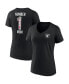 ფოტო #1 პროდუქტის Women's Black Las Vegas Raiders Team Mother's Day V-Neck T-shirt