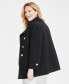 Plus Size Double-Breasted Trench Jacket