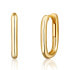 Minimalist gold-plated oval earrings SVLE1539XH2GO00